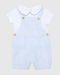 Stripe Dungarees (Newborn-12 Months)