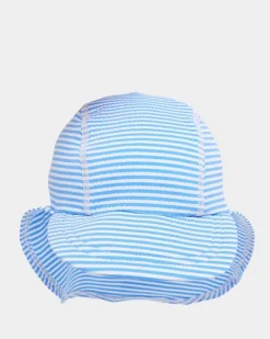 Striped Blue Swim Hat