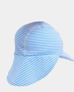 Striped Blue Swim Hat