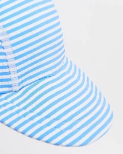 Striped Blue Swim Hat