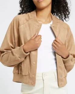 Suedette Bomber Jacket