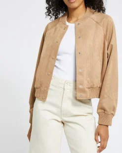 Suedette Bomber Jacket