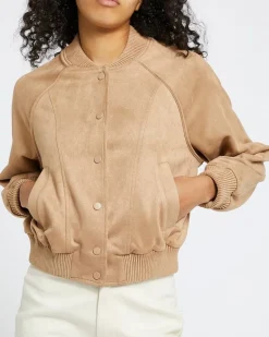 Suedette Bomber Jacket