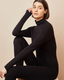 Thermal Heat Activate Long Sleeved Polo Neck Top