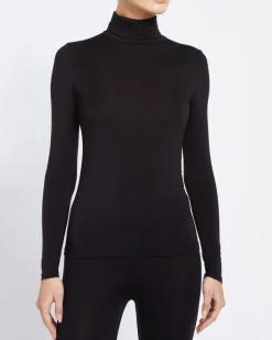 Thermal Heat Activate Long Sleeved Polo Neck Top