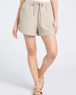 Tie Linen Shorts