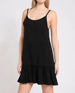 Tiered Viscose Mini Dress