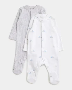 Train Sleepsuit - Pack Of 2 (Newborn-12 Months)