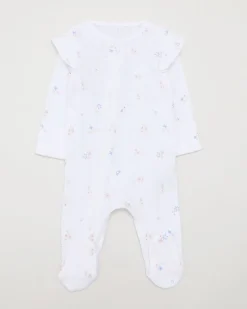 Two-Way-Zip Frill Floral Sleepsuit (Newborn-12 Months)
