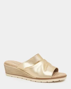 Wide Fit Ruched Front Mule Shoe