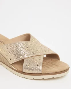 Wide-Fit Beaded Mule Sandal