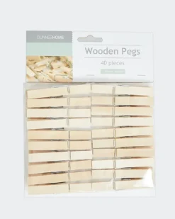 Wooden Pegs - Set Of 40